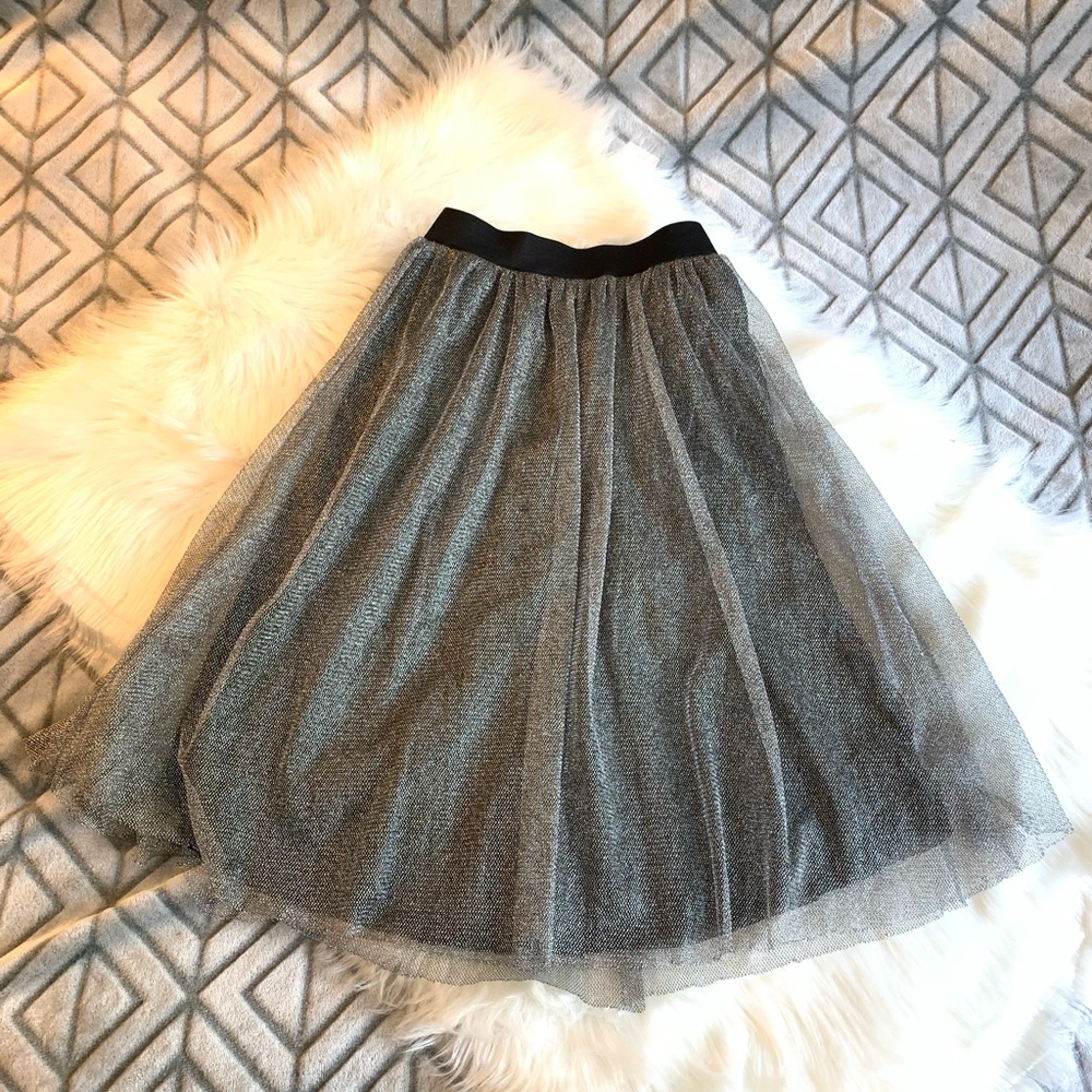 NWT Jessica Simpson Silver Grayson Skirt